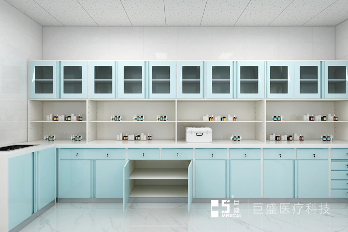 医用钢制L型治疗柜设计